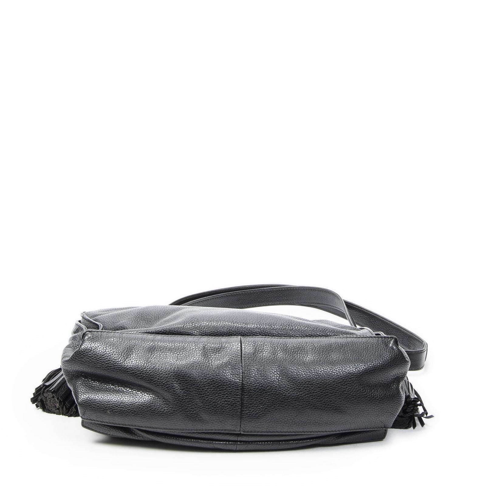 Loewe Tassel Flamenco Bag Black Gray Calfskin Leather — view 6