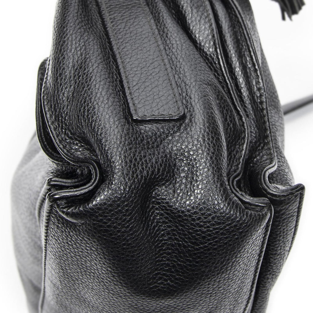 Loewe Tassel Flamenco Bag Black Gray Calfskin Leather — view 8