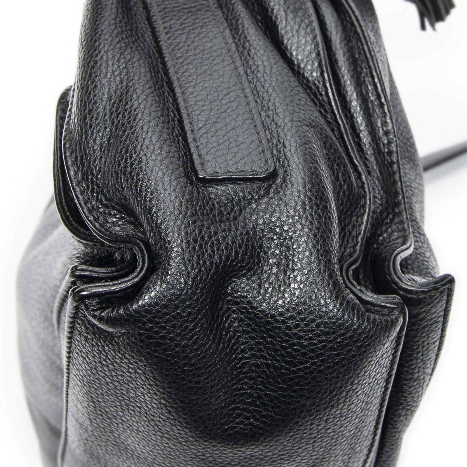 Loewe Tassel Flamenco Bag Black Gray Calfskin Leather — view 8