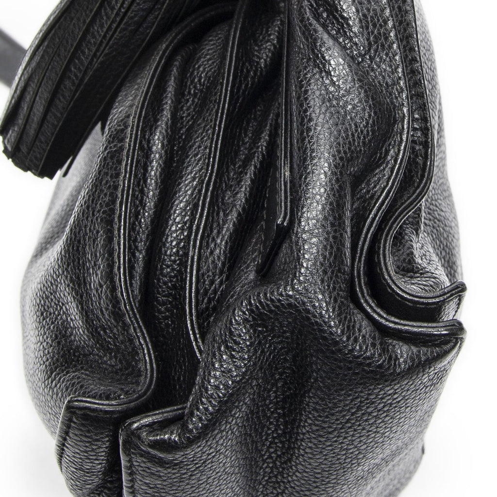 Loewe Tassel Flamenco Bag Black Gray Calfskin Leather — view 7