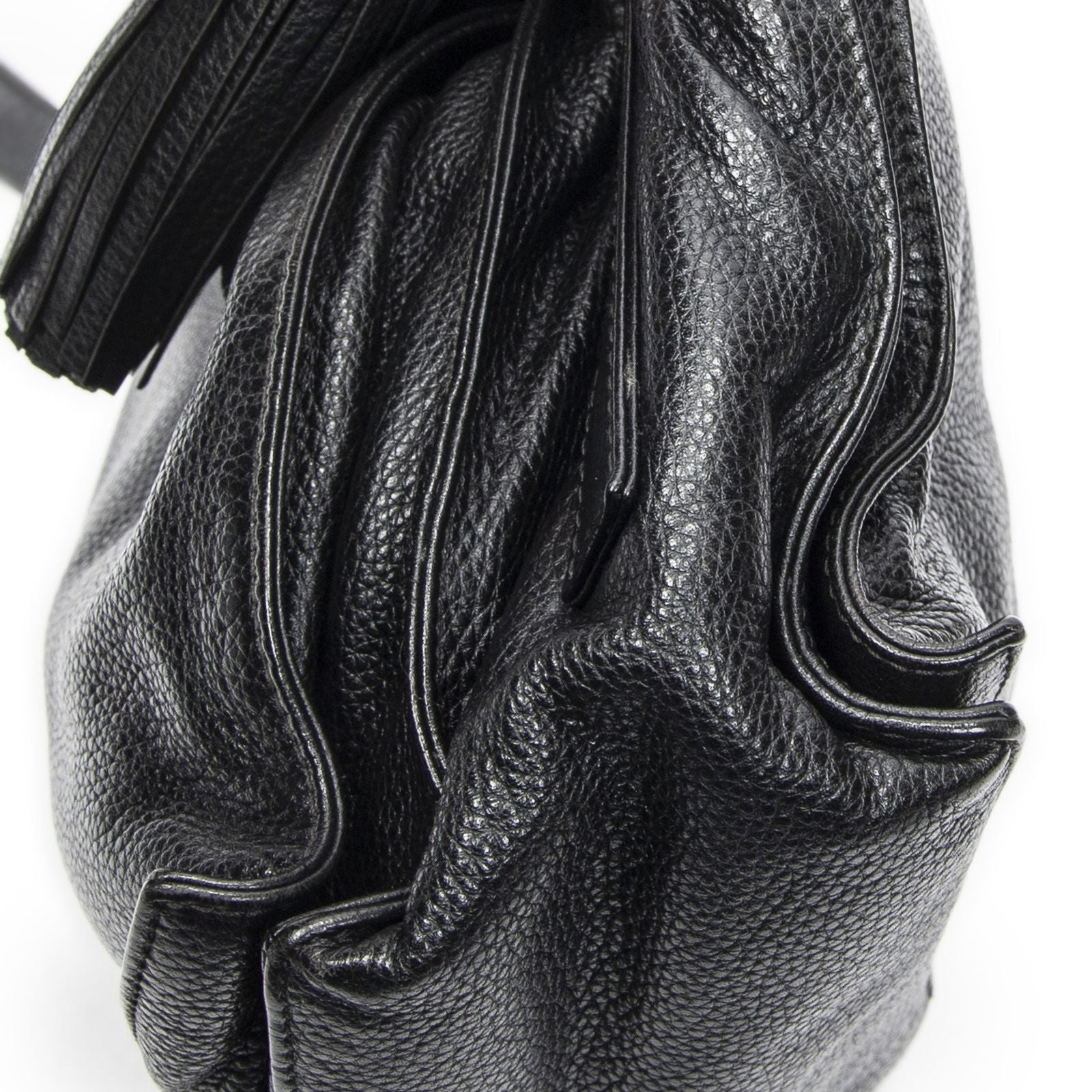 Loewe Tassel Flamenco Bag Black Gray Calfskin Leather — view 7