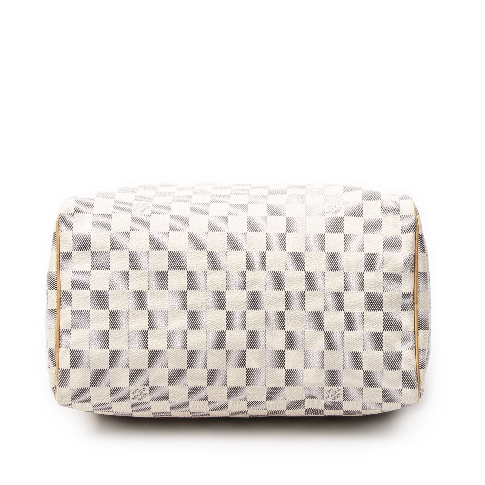 Louis Vuitton Speedy Ivory Damier Azur Handbag — view 6