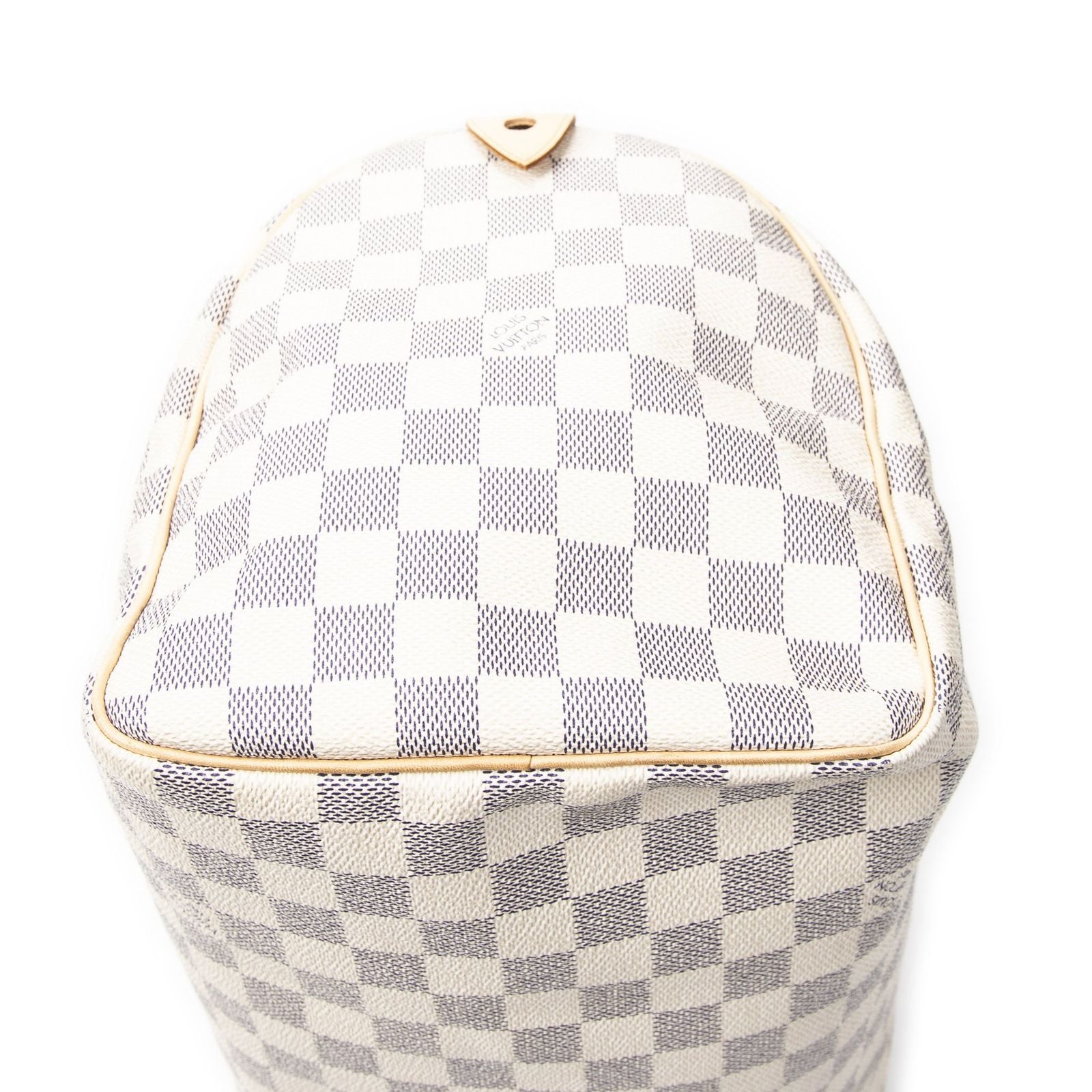 Louis Vuitton Speedy Ivory Damier Azur Handbag — view 7
