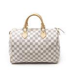 Louis Vuitton Speedy Ivory Damier Azur Handbag