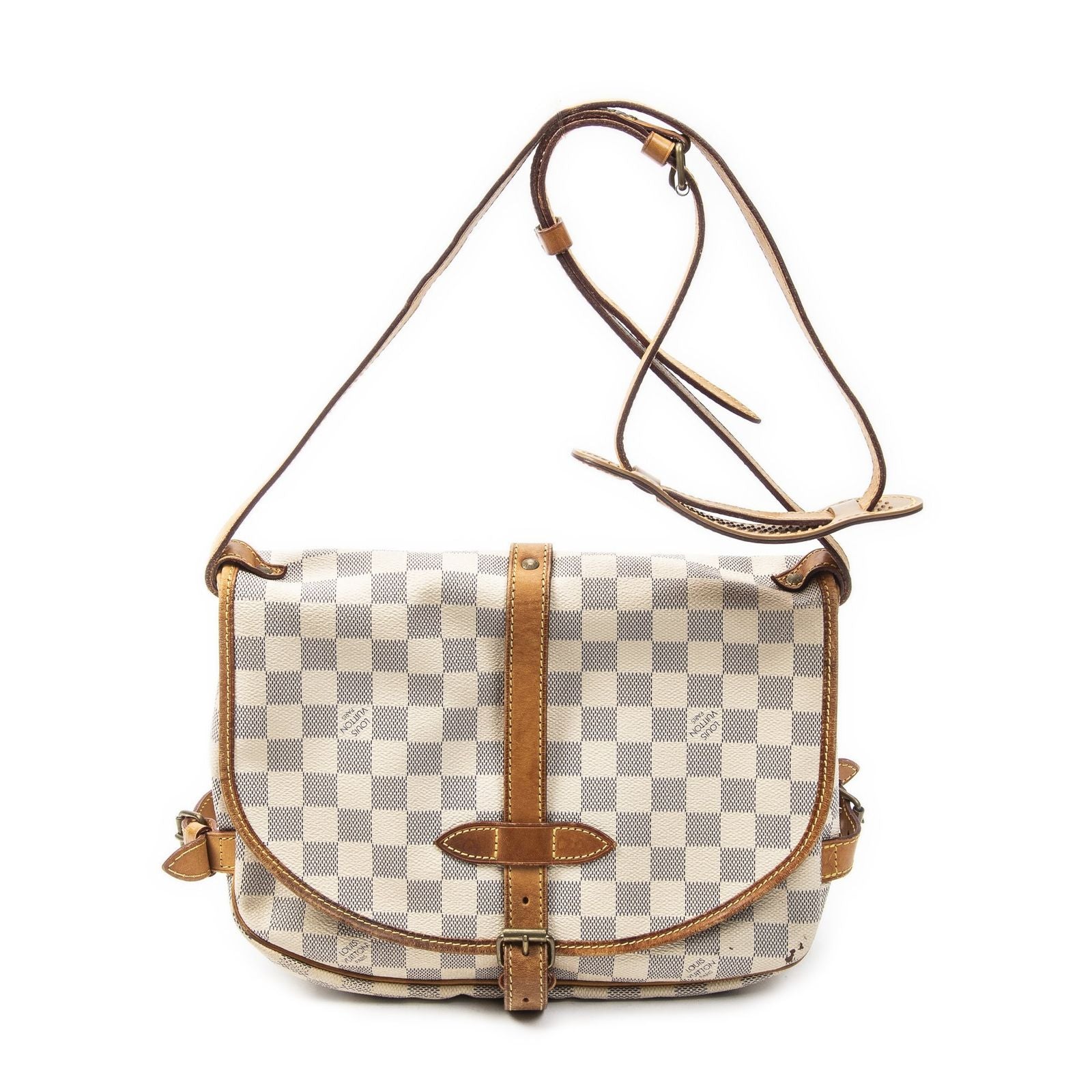 Louis Vuitton Saumur Ivory Damier Azur — view 5