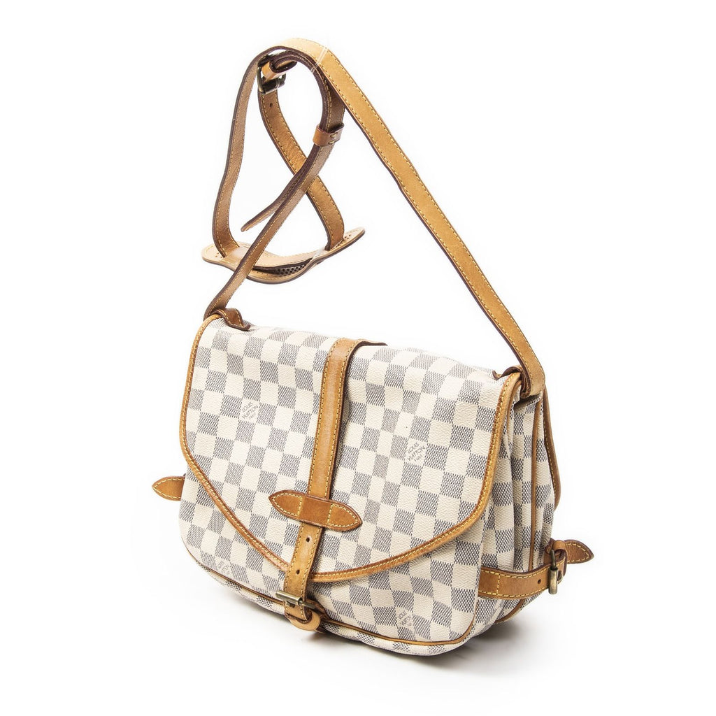 Louis Vuitton Saumur Ivory Damier Azur — view 2