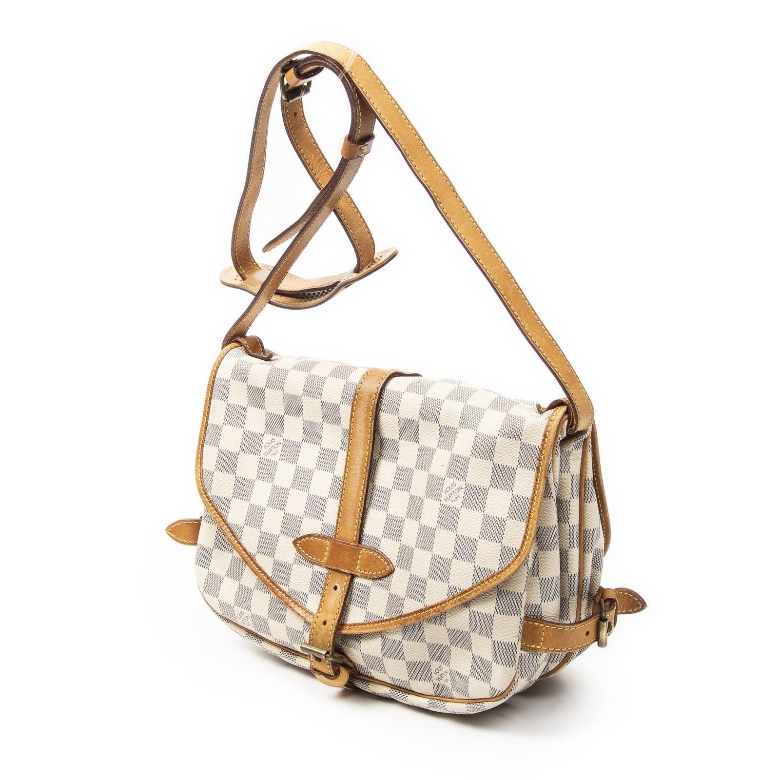Louis Vuitton Saumur Ivory Damier Azur — view 2