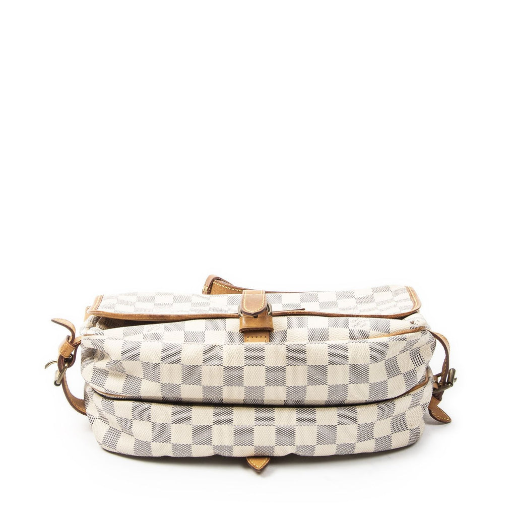 Louis Vuitton Saumur Ivory Damier Azur — view 6