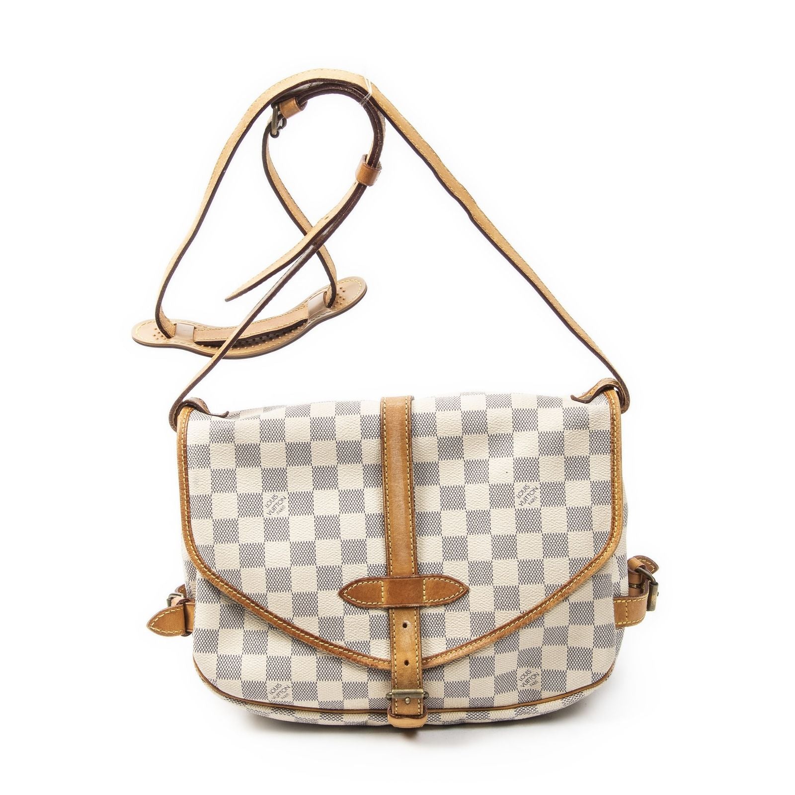Louis Vuitton Saumur Ivory Damier Azur