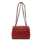 Chanel CC Ultimate Stitch Chain Round Flap Red Quilted Caviar Leather — view 5