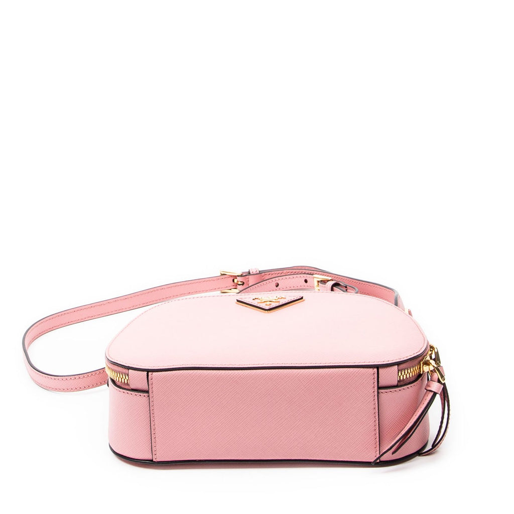 Prada Odette Top Handle Pink Saffiano Leather — view 6