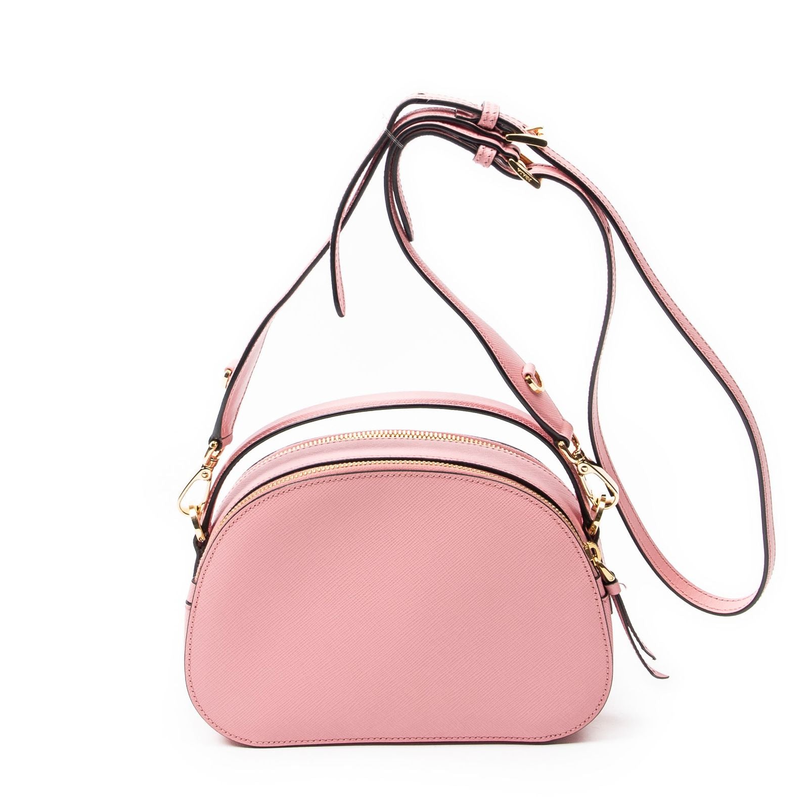 Prada Odette Top Handle Pink Saffiano Leather — view 5