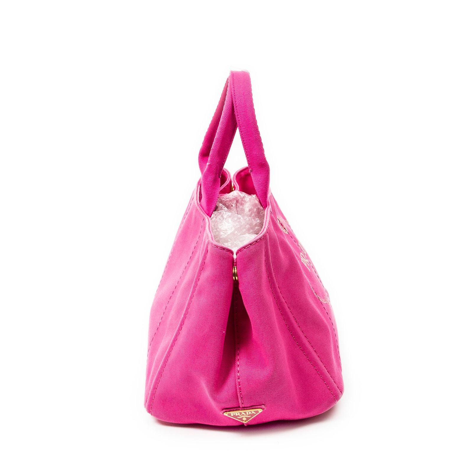 Prada Canapa Tote Pink Canvas — view 4