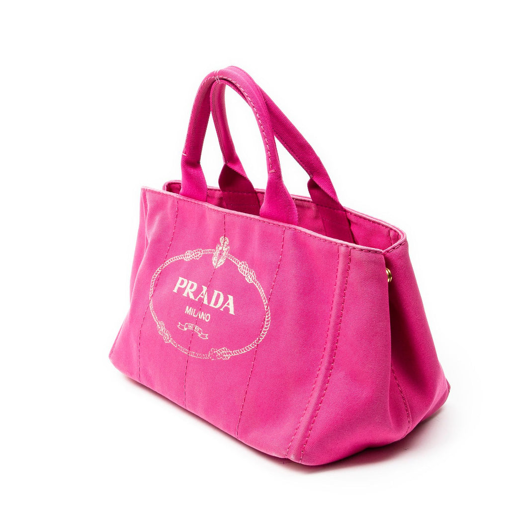 Prada Canapa Tote Pink Canvas — view 2
