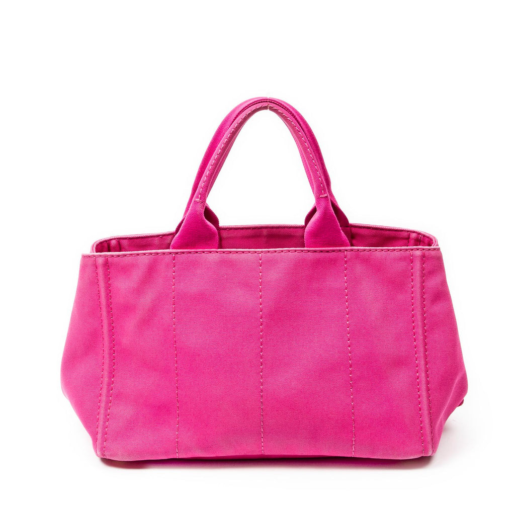 Prada Canapa Tote Pink Canvas — view 5