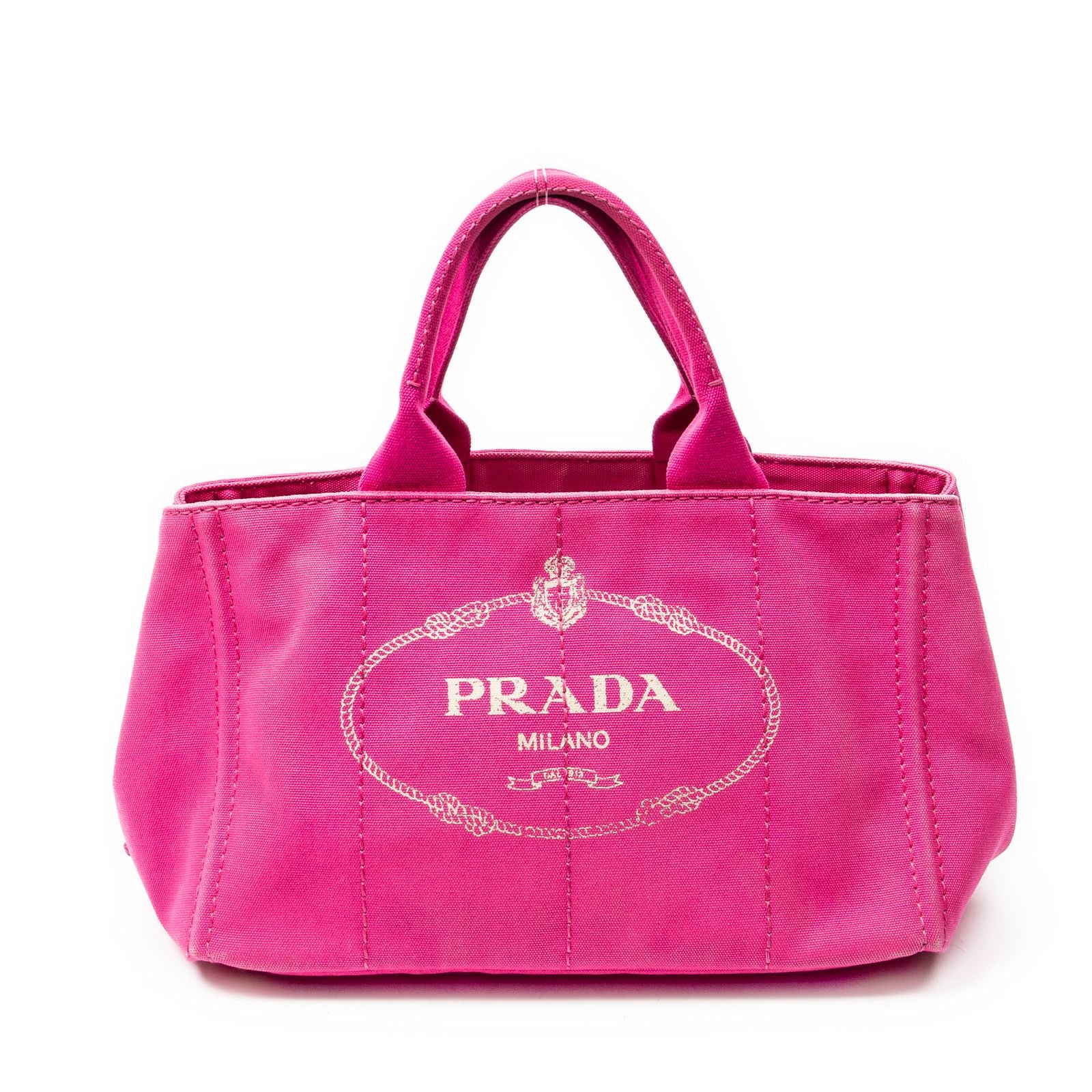 Prada Canapa Tote Pink Canvas