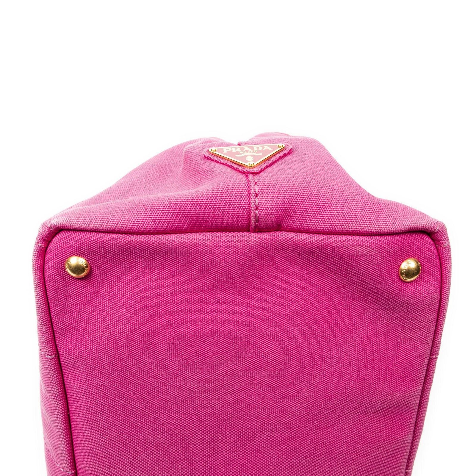 Prada Canapa Tote Pink Canvas — view 8