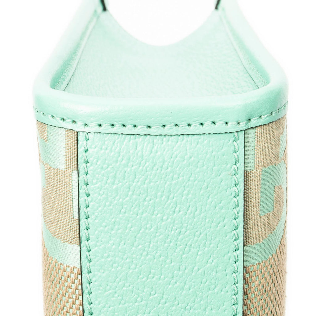 Gucci Mini Zip Crossbody Green Beige Jumbo GG Canvas — view 7