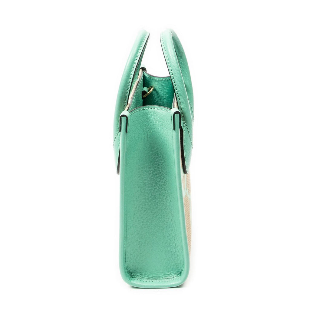 Gucci Mini Zip Crossbody Green Beige Jumbo GG Canvas — view 4