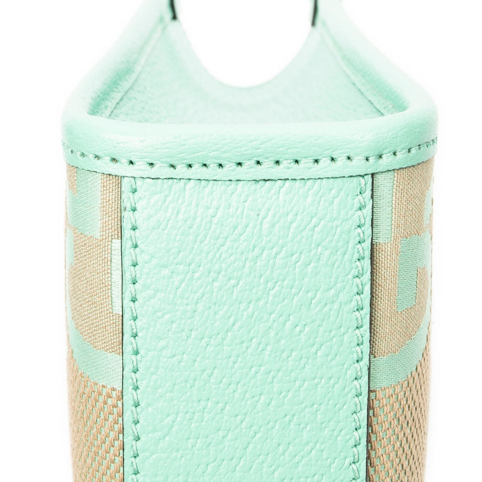Gucci Mini Zip Crossbody Green Beige Jumbo GG Canvas — view 8