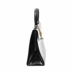 Celine Vintage Flap Top Handle Black Smooth Leather — view 4