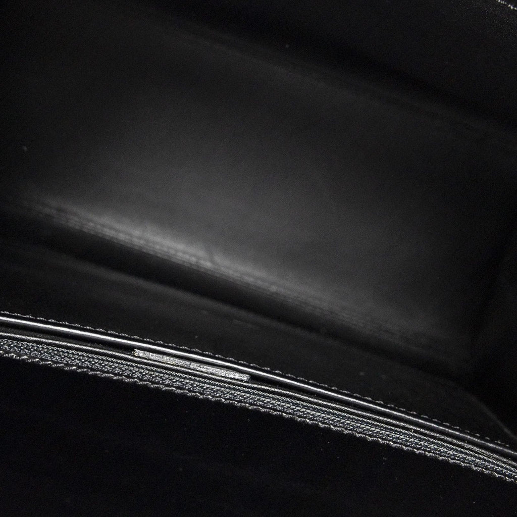 Celine Vintage Flap Top Handle Black Smooth Leather — view 9
