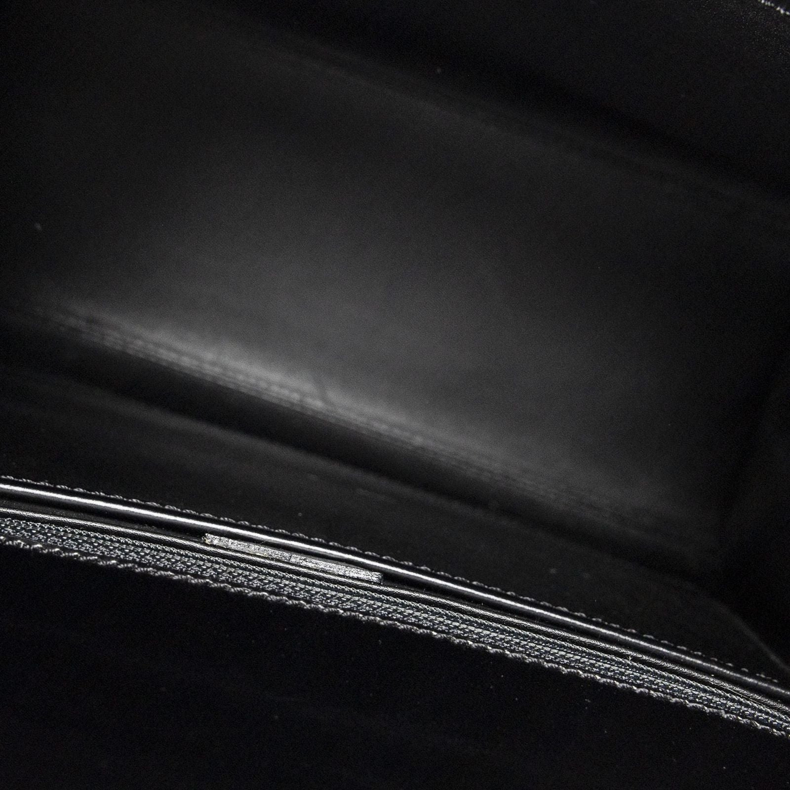 Celine Vintage Flap Top Handle Black Smooth Leather — view 9