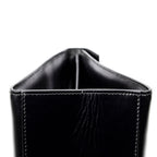 Celine Vintage Flap Top Handle Black Smooth Leather — view 8