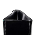 Celine Vintage Flap Top Handle Black Smooth Leather — view 7
