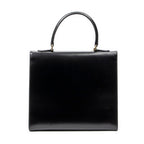 Celine Vintage Flap Top Handle Black Smooth Leather — view 5