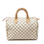 Louis Vuitton Speedy Ivory Damier Azur Handbag — view 5