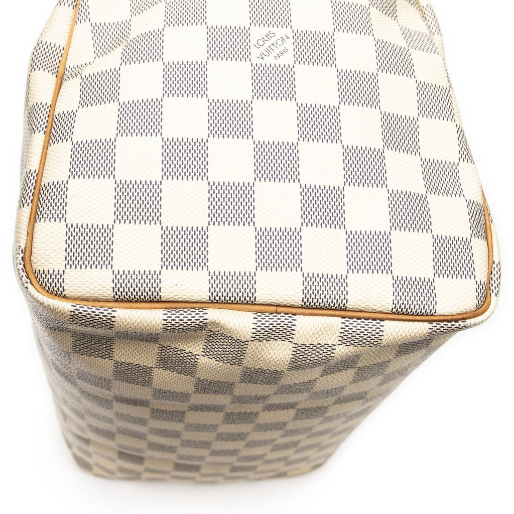 Louis Vuitton Speedy Ivory Damier Azur Handbag — view 8