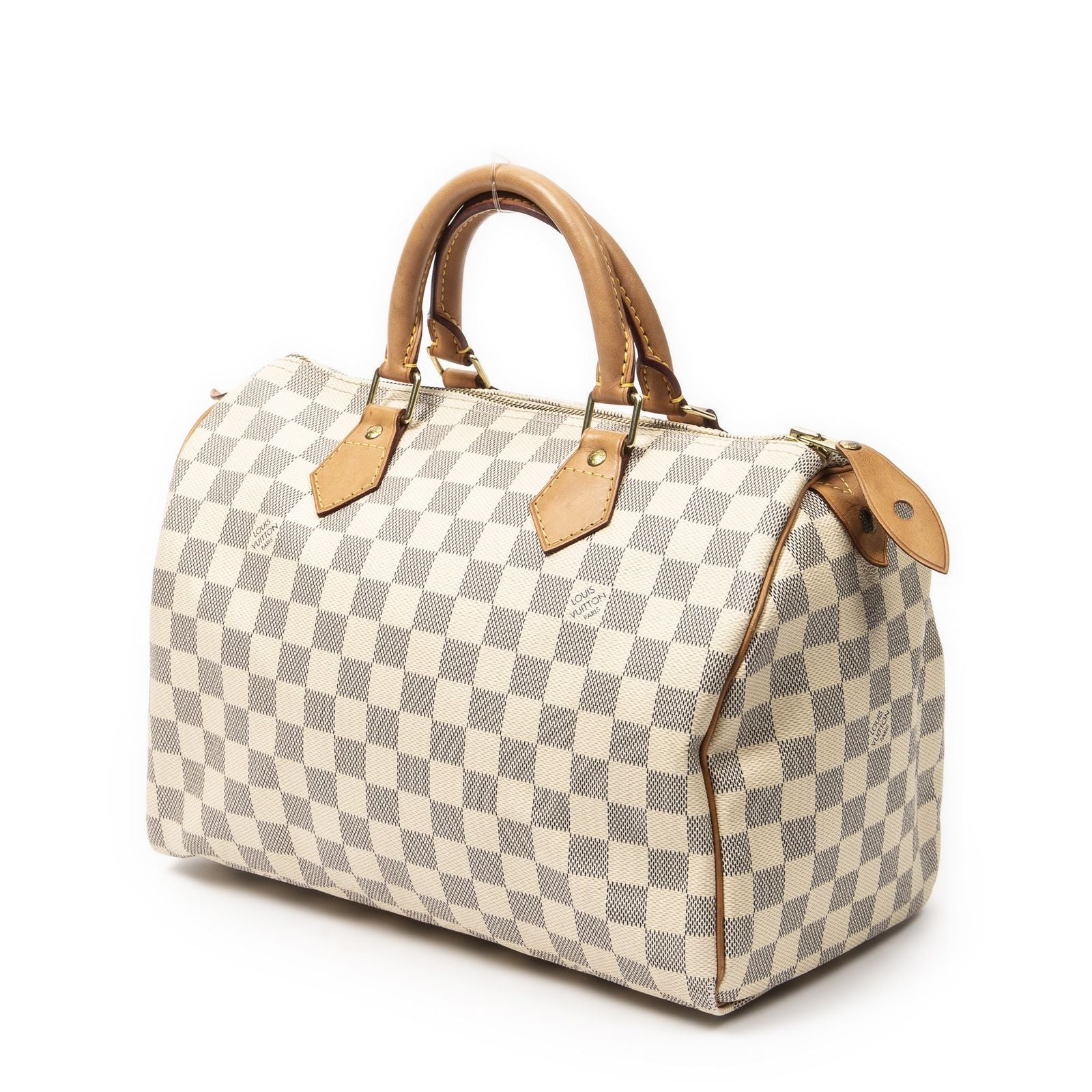 Louis Vuitton Speedy Ivory Damier Azur Handbag — view 2
