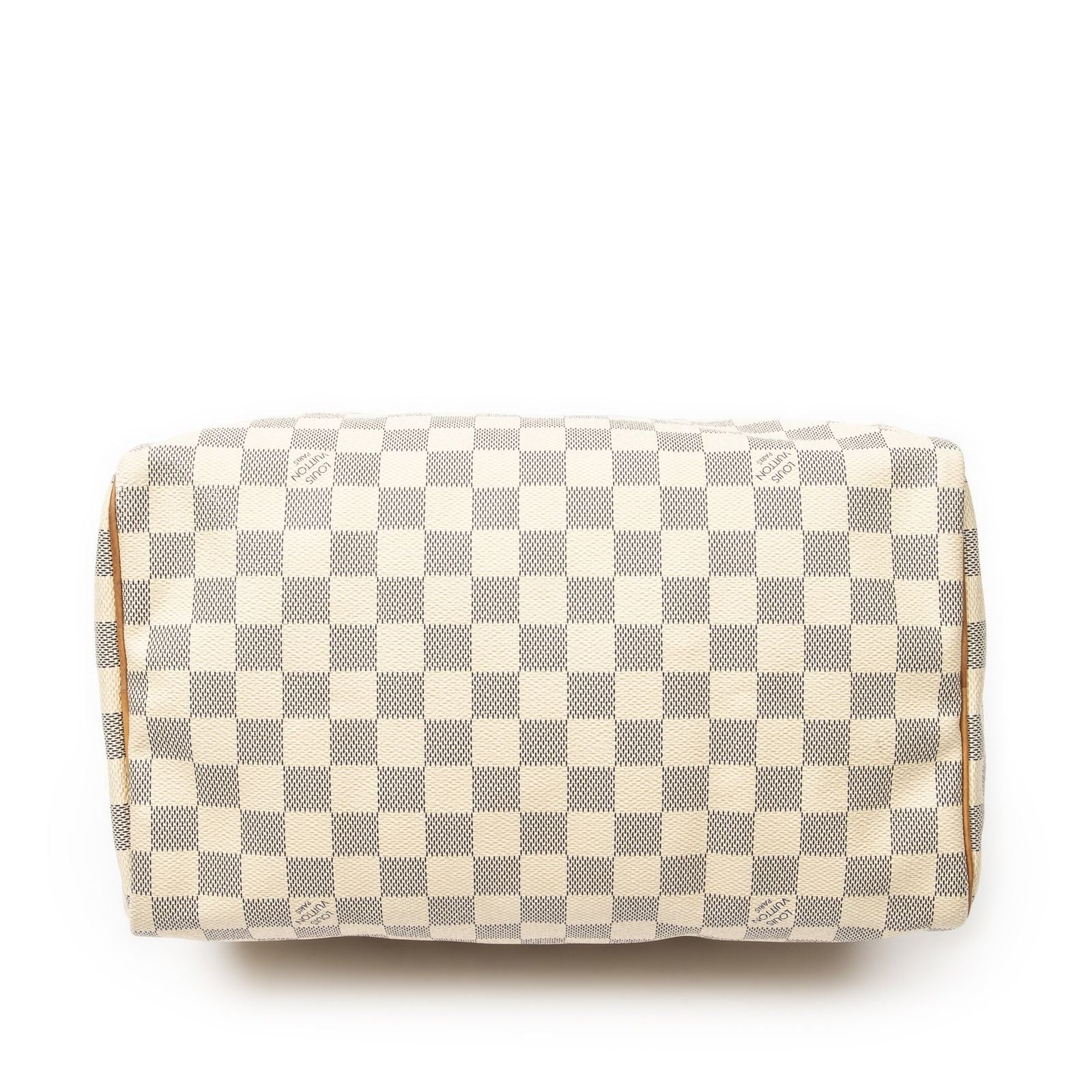 Louis Vuitton Speedy Ivory Damier Azur Handbag — view 6