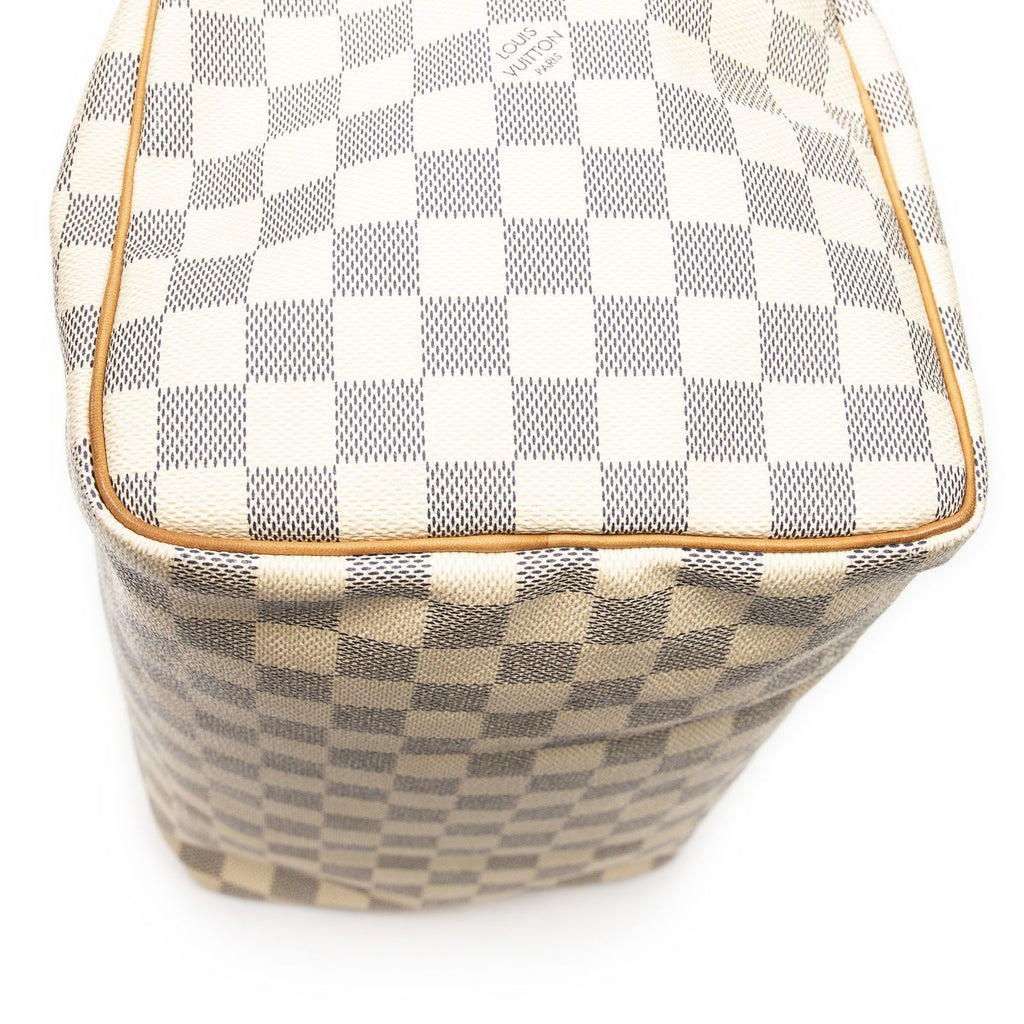 Louis Vuitton Speedy Ivory Damier Azur Handbag — view 7