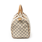 Louis Vuitton Speedy Ivory Damier Azur Handbag — view 4