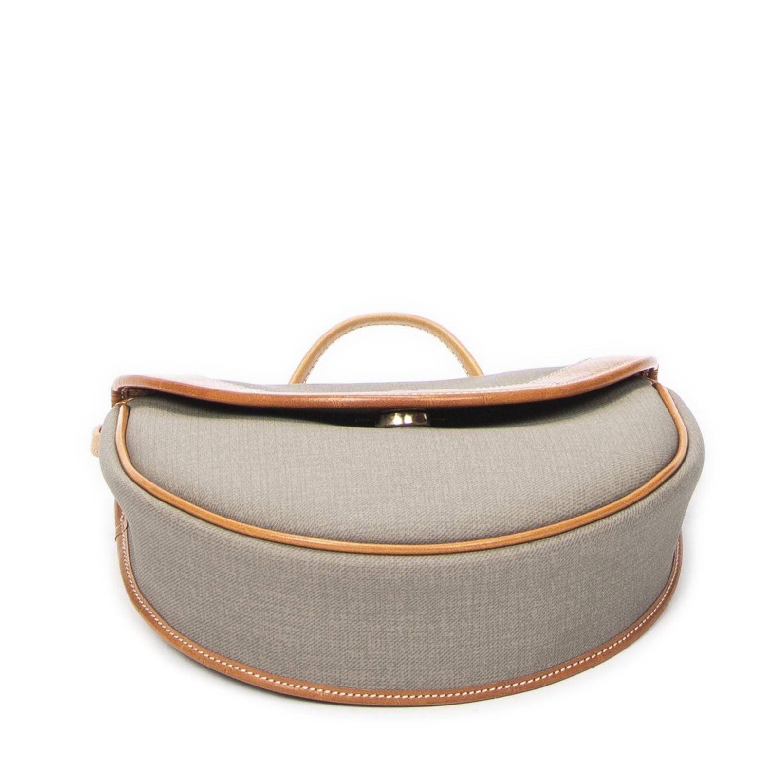 Dior Vintage Flap Crossbody Gray Brown Canvas — view 6