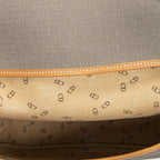 Dior Vintage Flap Crossbody Gray Brown Canvas — view 9