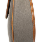 Dior Vintage Flap Crossbody Gray Brown Canvas — view 8