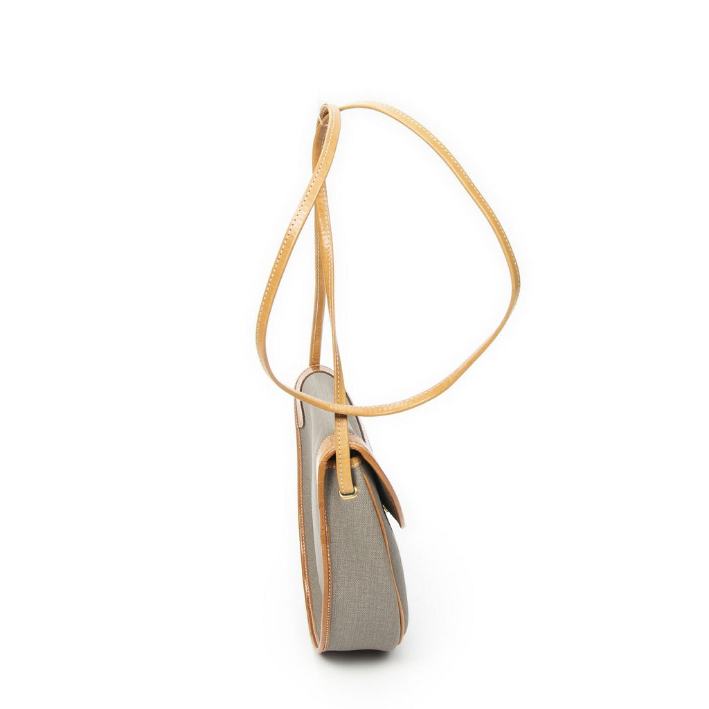 Dior Vintage Flap Crossbody Gray Brown Canvas — view 4