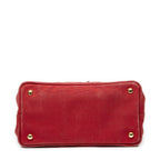 Prada Canapa Small Tote Red Canvas — view 6