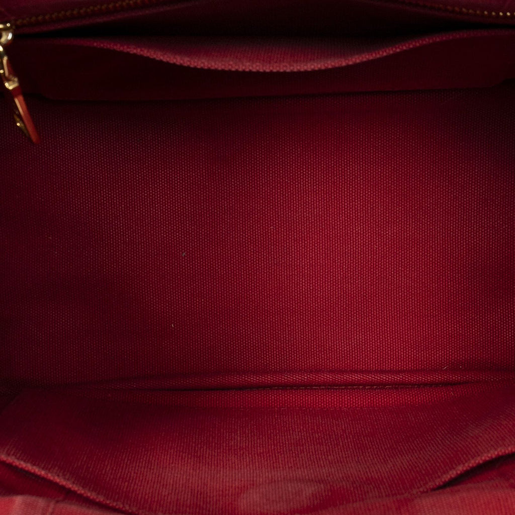 Prada Canapa Small Tote Red Canvas — view 9