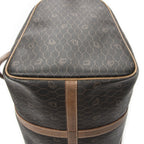 Dior Vintage Travel Boston Dark Gray Brown Honeycomb Canvas Shoulder — view 7