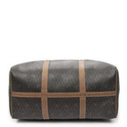 Dior Vintage Travel Boston Dark Gray Brown Honeycomb Canvas Shoulder — view 6