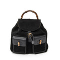 Gucci Rajibanbu Backpack Black Suede Leather