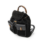 Gucci Rajibanbu Backpack Black Suede Leather — view 2