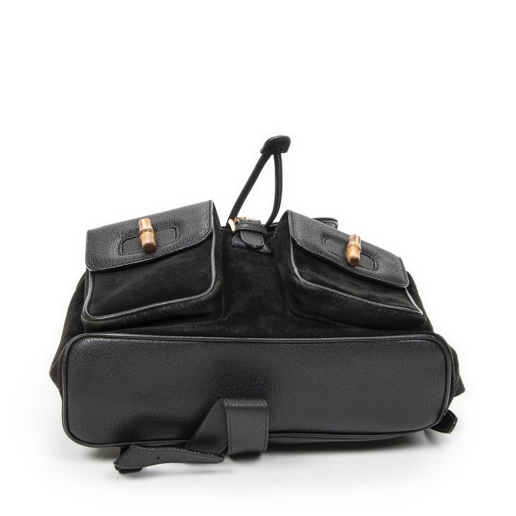 Gucci Rajibanbu Backpack Black Suede Leather — view 6