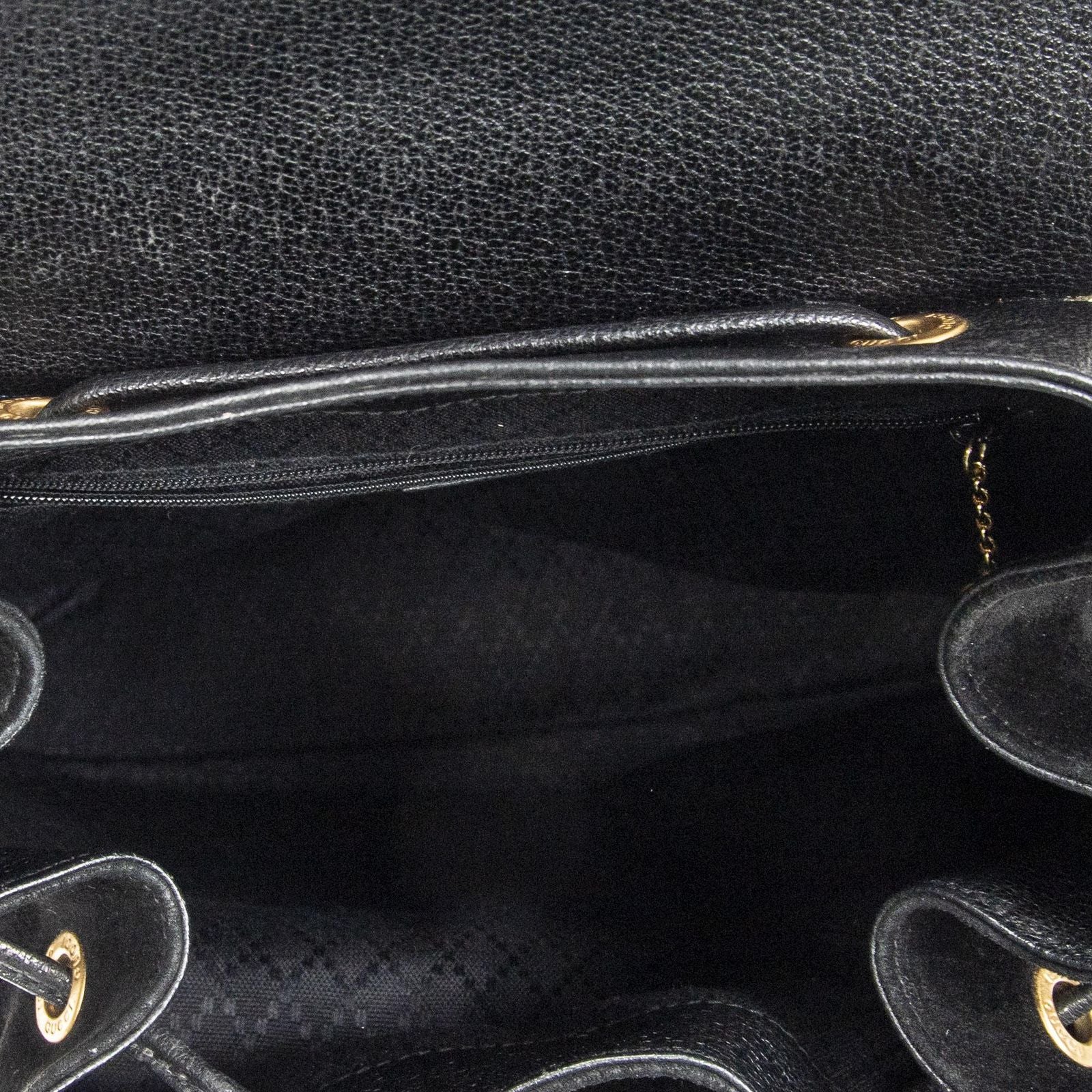 Gucci Rajibanbu Backpack Black Suede Leather — view 9