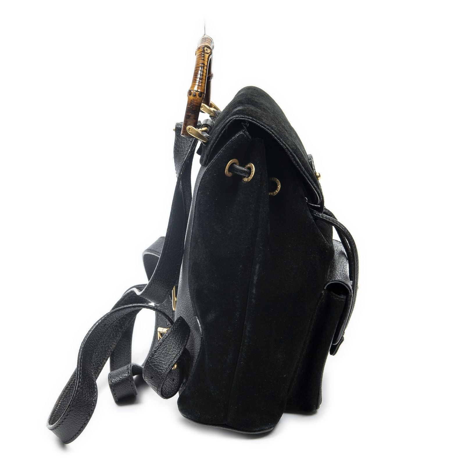 Gucci Minibumbu Backpack Black Suede Leather — view 4