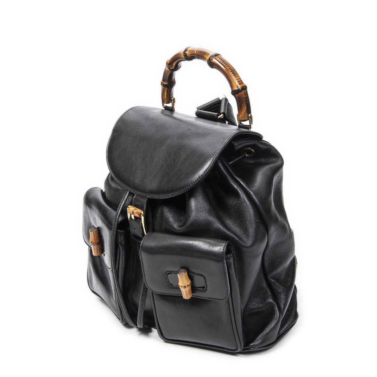 Gucci Rajibanbu Backpack Black Calfskin Leather — view 2